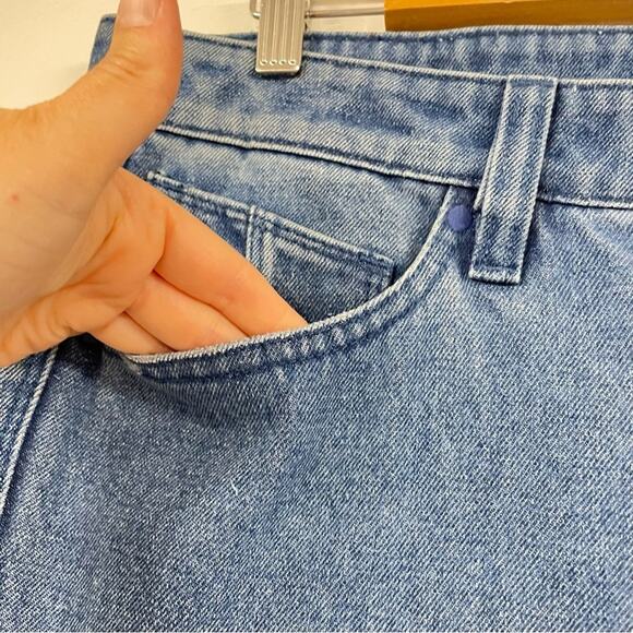 Volcom Kinkade Regular Straight Light Wash Womens Jeans 34 Blue High Rise Denim - Picture 9 of 13